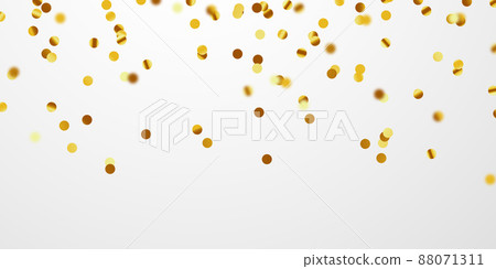 Vector image of golden confetti for a joyous party background 88071311