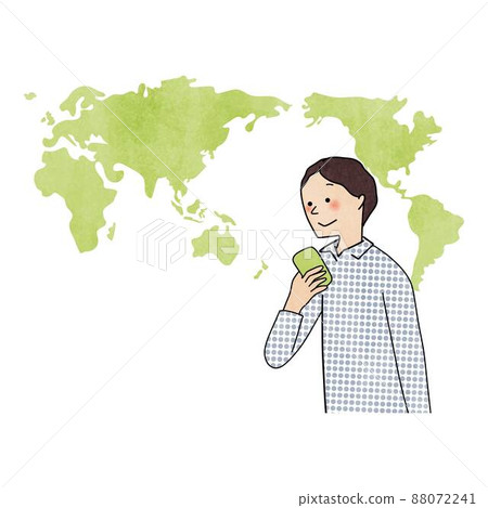 Traveling men and world map Traveling men and world map 88072241