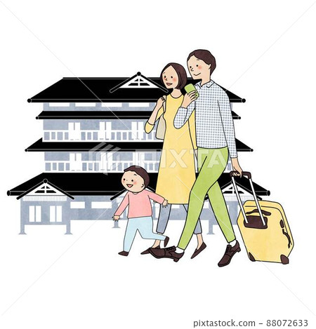 Traveling family and inn 88072633