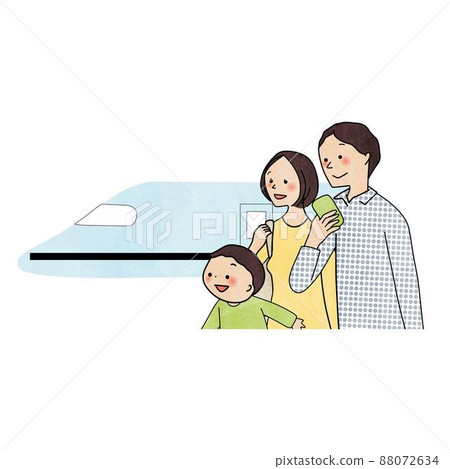 Traveling family and Shinkansen 88072634