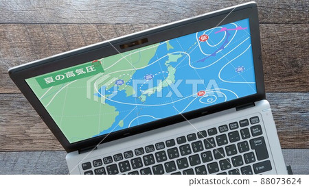 Weather Forecast Weather Map Meteorological Summer High Pressure (PC) Weather Forecast Weather Map Meteorological Summer High Pressure (PC) 88073624