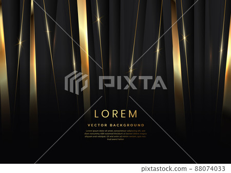 Luxury Elegant black vertical stripes pattern with diagonal gold stripes lines. Luxury Elegant black vertical stripes pattern with diagonal gold stripes lines. 88074033