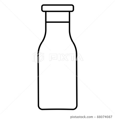 Fresh un pasteurized cow milk bottle icon, milk bottle simple icon 88074087