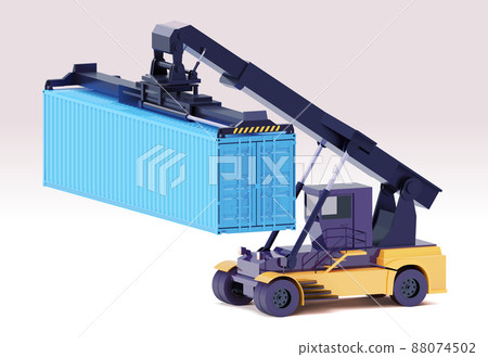 Vector reach stacker or container loader Vector reach stacker or container loader 88074502