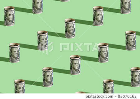 Diagonal pattern dollar banknote modern concept of finance savings investment and pension. 88076162