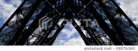 Eiffel Tower (contour) in Paris, France (against the background of a beautiful sky) Eiffel Tower (contour) in Paris, France (against the background of a beautiful sky) 88076360