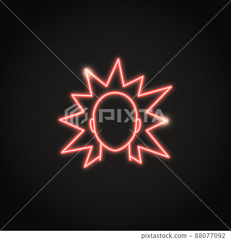 Irritation concept neon icon in line style Irritation concept neon icon in line style 88077092