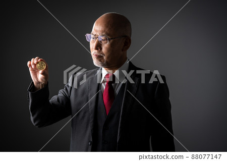Bitcoin and senior men 88077147