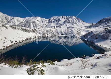 Snow-covered pond 88077238