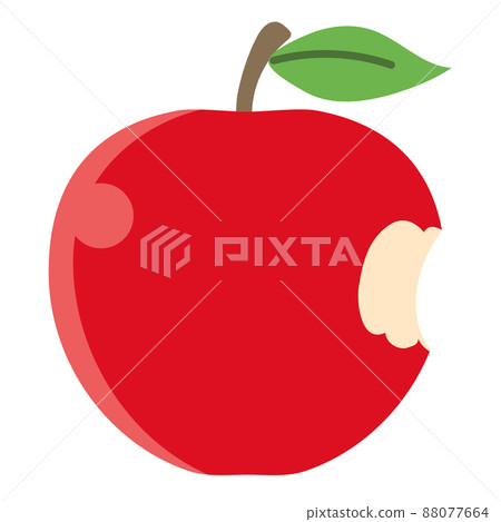 Illustration of a green apple that is about to be eaten Illustration of a green apple that is about to be eaten 88077664
