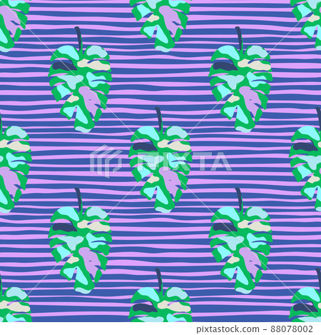 Abstract monstera leaves tropical seamless pattern. Rainforest background. 88078002