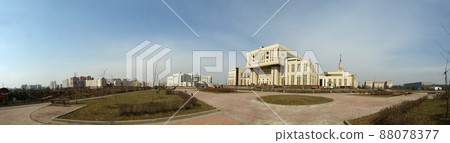Moscow, Russia. Panorama building a new library M. V. Lomonosov Moscow State University 88078377