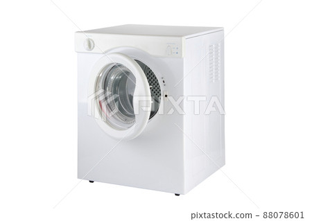 Clothes tumble drier isolated on white background Clothes tumble drier isolated on white background 88078601