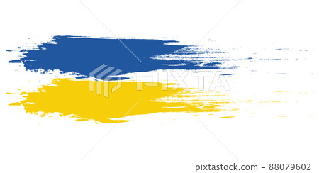 Hand drawn brush ua stroke flag ukraine, flag ukraine brush stroke grunge style Hand drawn brush ua stroke flag ukraine, flag ukraine brush stroke grunge style 88079602