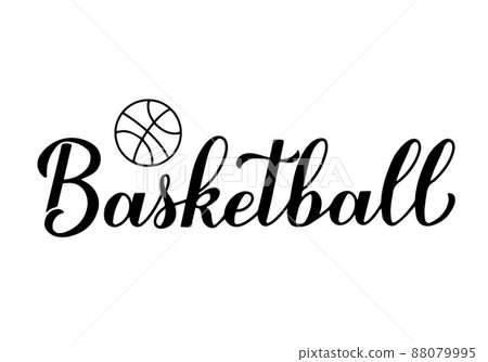 Basketball calligraphy hand lettering. Sport game typography poster. Vector template for banner, sticker, t-shirt, etc Basketball calligraphy hand lettering. Sport game typography poster. Vector template for banner, sticker, t-shirt, etc 88079995
