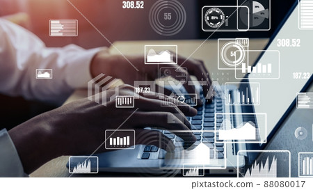 Conceptual business dashboard for financial data analysis Conceptual business dashboard for financial data analysis 88080017