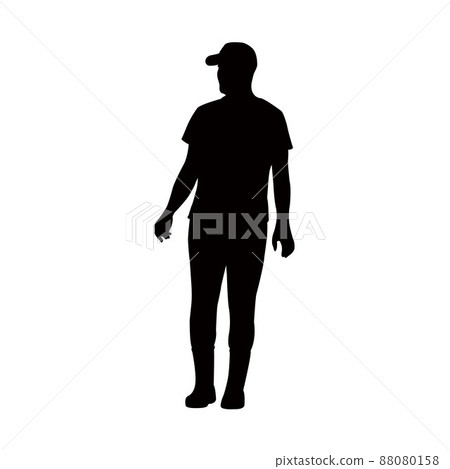 a man body silhouette vector 88080158