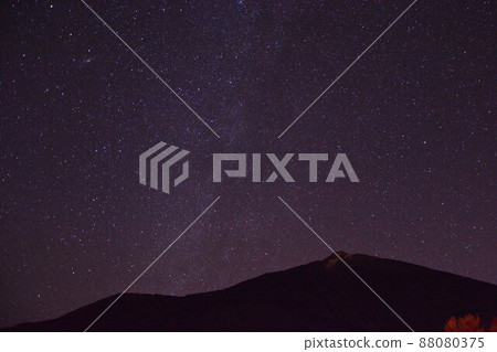 Starry sky in Teide National Park, Tenerife, Spain Starry sky in Teide National Park, Tenerife, Spain 88080375