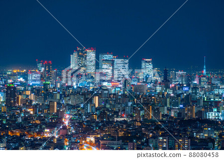 Night view of Nagoya city seen from Higashiyama Sky Tower [Aichi Prefecture] 88080458