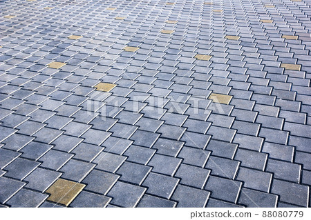 Pattern of modern paving tiles. Diminishing perspective. Pattern of modern paving tiles. Diminishing perspective. 88080779