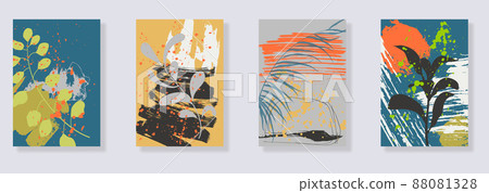 Botanical wall art vector set Botanical wall art vector set 88081328