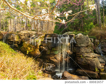 Close up shot of waterfall landscape 88081657