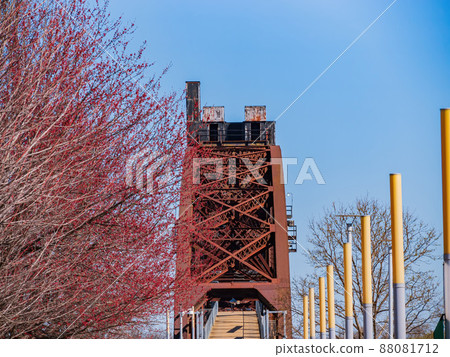Sunny view of the historical Clinton Presidential Park Bridge 88081712