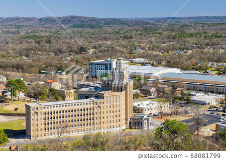High angle view of the downtown Hot Springs 88081799