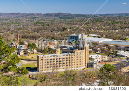 High angle view of the downtown Hot Springs 88081800