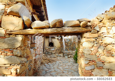 Ancient houses in Phicardou (Fikardou) village, Cyprus. This beautiful village declared Ancient Monument. Ancient houses in Phicardou (Fikardou) village, Cyprus. This beautiful village declared Ancient Monument. 88082683