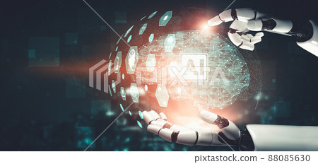 Future artificial intelligence and machine learning for AI droid robot or cyborg Future artificial intelligence and machine learning for AI droid robot or cyborg 88085630