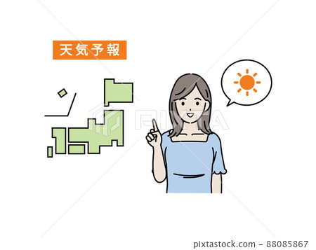Weather Forecast Weather Forecaster Weather Girl Knows Female Caster Announcer Weather News 88085867
