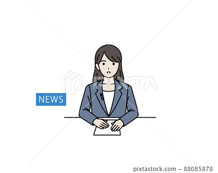 新聞主播女播音員公告緊急突發新聞電視廣播 新聞主播女播音員公告緊急突發新聞電視廣播 88085878