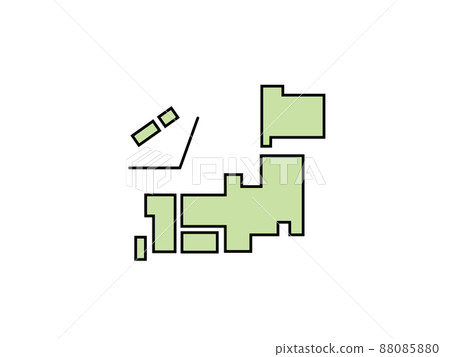 簡單的日本地圖圖標標記 88085880