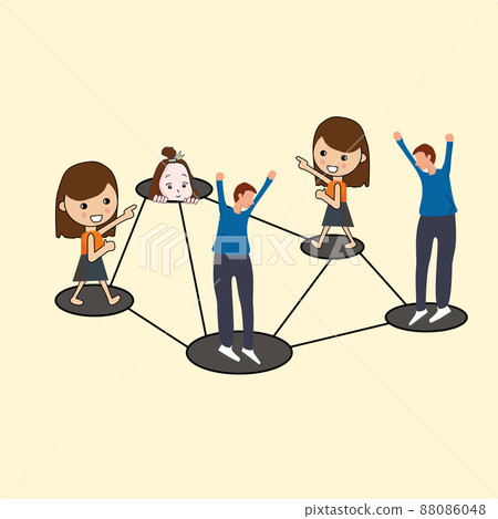 Teamwork, social network and global community concept. Teamwork, social network and global community concept. 88086048