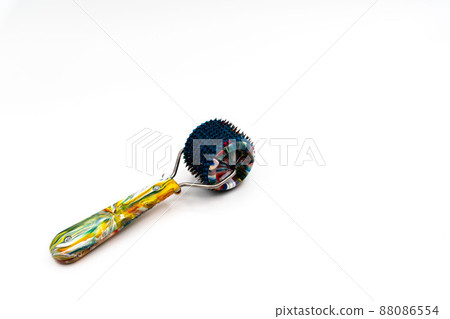 Massager with metal needles. Massager roller Lyapko for rehabilitation and massage. Device for massage with needles.  88086554