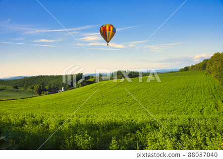 Beautiful rural scenery of the hill town Biei Beautiful rural scenery of the hill town Biei 88087040