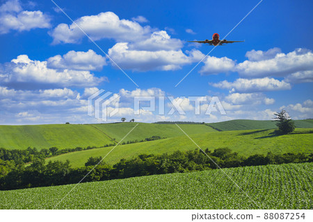 Beautiful rural scenery of the hill town Biei 88087254