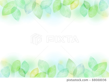Watercolor handwritten fresh green frame background Watercolor handwritten fresh green frame background 88088036