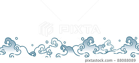 波浪圖案日式背景圖 88088089