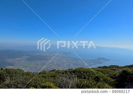 Kaimondake mountain climbing "view of the mountaintop" Kaimondake mountain climbing "view of the mountaintop" 88088217