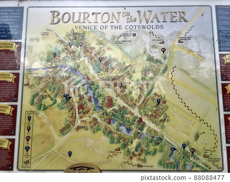 England Cotswolds Bourton on the Water Guide Map 88088477