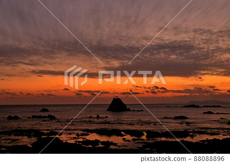 Ushinohama scenic spot "Sumise and sunset" Ushinohama scenic spot "Sumise and sunset" 88088896