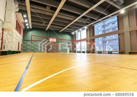New basketball court in the school 88089558