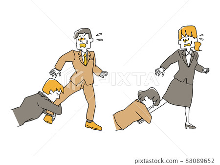 一組被其他人拉扯的人 可笑的手寫人矢量,線條畫上的顏色 一組被其他人拉扯的人 可笑的手寫人矢量,線條畫上的顏色 88089652