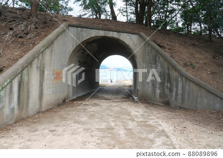 View from the entrance to the former power plant 1: Okunoshima, Takehara City, Hiroshima Prefecture View from the entrance to the former power plant 1: Okunoshima, Takehara City, Hiroshima Prefecture 88089896