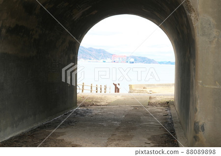 View from the entrance to the former power plant 3: Okunoshima, Takehara City, Hiroshima Prefecture 88089898