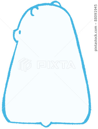 北極熊向後看（藍色） 88091945