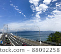 Blue sky, sea and bridge 88092258