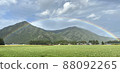 Big rainbow and rice fields 88092265
